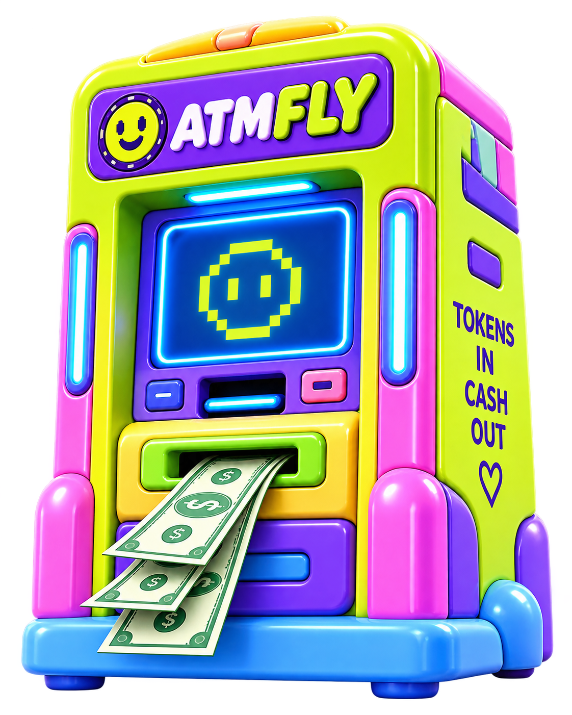 ATMFLY candy-colored cash machine